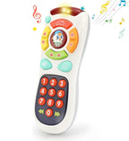 Baby Remote Control Toy, 20 Unique Learning Remote Buttons, Plays Baby Music Tunes, Flashing Lights, Early Educational Baby Christmas Birthday Stuffer, back to school [Sold 613 units]