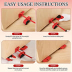 Furniture Lift Mover Tool Set - Heavy Furniture Movers with Wheels, Heavy Item Movers Sliders Furniture Lifter Tool for Furniture, Coffee Tables, Refrigerators, Washing Machines