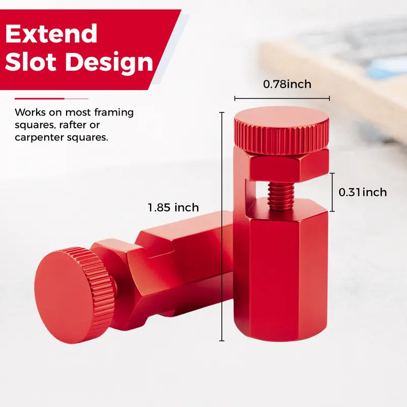 GJANSH Tall Stair Gauges for Framing Square with Holder and Hook, Framing Jig for Speed Square, Framing Square Stops for Carpentry Squares & Circular Saw