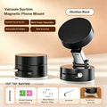 Upgraded Car Cellphone Mount - Vacuum Magnetic Mount with N52 Double-Row Magnets, Smooth Octopus Suction Cup, Secure Grip, 3-Axis Angle Set, 360° Rotation, Compact Lightweight Car Interior Accessory for Vlog Creators, Android Phones  [Sold 1000+ units]