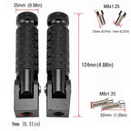 90-Degree Foldable M8 (8mm) Mounting Bolt Passenger Foot Pegs, Universal for Motorcycle, Scooter, E-Bike, Racing & Bicycle, Compatible with Most Electric Motorbike Accessories [Sold 541 units]