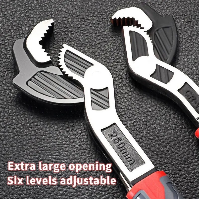 Multifunctional Self-locking Wrench, 8 Inch Pipe Flexible Wrench, Quick-Opening for Water Heating Pipes, Plumbing Repair Wrench, Adjustable Pipe Wrench, Pipe Wrench Set [Sold 617 units]