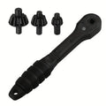 4pcs High Strength Ratcheting Wrench Set - 3-in-1 Multifunctional Ratchet Wrench, 3-Speed Forward/Reverse Rotation, Anti-Skid Handle, Fits 1/4-in Hex Shank Bits, Ideal for DIY Users & Drill Maintenance, Magnetic Tips