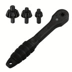 4pcs High Strength Ratcheting Wrench Set - 3-in-1 Multifunctional Ratchet Wrench, 3-Speed Forward/Reverse Rotation, Anti-Skid Handle, Fits 1/4-in Hex Shank Bits, Ideal for DIY Users & Drill Maintenance, Magnetic Tips