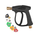 High Pressure Handheld Aluminum Car Wash Jet, Powerful Water Spray Tool with 5 Nozzle, M22 External Thread Connection (14mm Inner Hole) for Car Washing Maintenance, House Cleaning [Sold 546 units]
