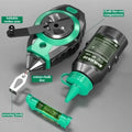 30m/98ft Snap Line Tool, Woodworking Chalk Line, Hand-Crank Quick Rewind, Shatterproof Layout, Measuring Instrument, Measuring & Marking Tool, Measuring Tools for Construction, Workshop, Home Renovation & DIY Enthusiasts