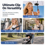 Mini Portable Handheld Clip Fan 3-in-1 Rechargeable 3000mAh Battery, 5 Speeds, 180° Adjustable Airflow, USB Cooling, Perfect for Travel, Office, and Personal Use - Protection