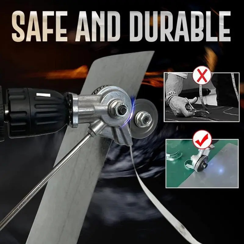 Electric Metal Cutter Drill Attachment Electric Drill Shearing Machine Electric Drill Plate Cutter Electric Drill Sheet Cutting Machine Portable Shearing Machine Drill Bit Metal Drill Attachment for Cutting Thin Iron Thin White Sheet Steel Aluminum