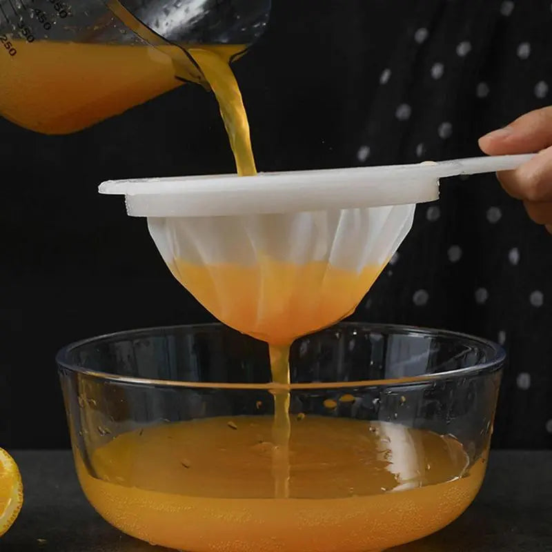 Ultra Fine Mesh Strainer Nylon Food Juice Strainer Yogurt Mesh Sieve Plastic Mesh Colander with Handle Mini Brine Shrimp Separation Net for Kitchen Utensils