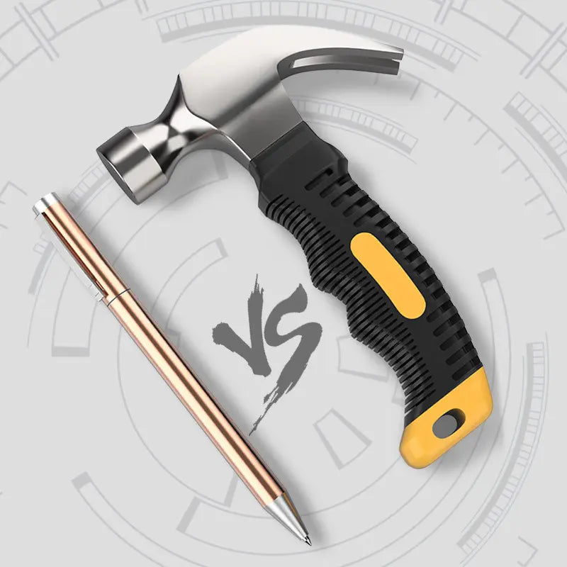 Mini Rubber Grip Hammer, High Carbon Steel, Portable Claw Hammer, Small Lightweight Tool, Home Use, Woodworking, Nail Puller, DIY Projects, Clawhammer, Hand Tools, Hardware