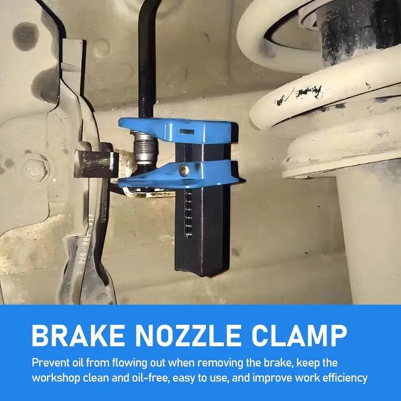 4 PCS Car Brake Line Clamp, Car Brake Oil Line Plug Tool, Brake Line Plug Automatic Fluid Stop Clamp Set, Universal for Most Cars (Blue)（1,000+ sold）