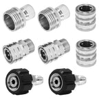 NPT Pressure Washer Adapter Set,  Stainless Steel External Thread Quick Connector Kit