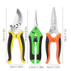 Ultra Sharp Comfort Grip Scissors Set Gardening Set Garden Pruning Shears, Heavy Duty Premium Japanese Yasugi Steel Blades, Non-Slip Vinyl Coated Handles, Ergonomic Tree Trimmer Cordless Hedge Trimmer Shrubbery Trimmer