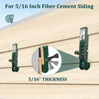 RDS SCM Siding Installation Tools Compatible with 5/16- Inch Fiber Cement Siding, Siding Mounting Kit with Adjustable Reveals, Lap Siding Gauge Made of Polycarbonate Body, Green,father'sdaygifts Hardware