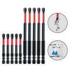 FPH2 Impact Screwdriver Bit Set for Electricians, S2 Steel 65mm & 110mm, 1/4 Inch Hex Shank Magnetic Cross Slot Screw Driver Drill Bits Used on Circuit Breakers   [Sold 1000+ units]