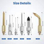 7PCS Grease Gun Needle Tips Accessories Kit, Mini Grease Gun Needle Dispenser, Rubber Joint Nipple, Straight & Elbow Nozzle Coupler Fittings, Detachable Lubrication Injector for Narrow Tight Confined Spaces（1,000+ sold）