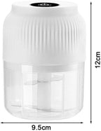 Electric Garlic Chopper Rechargeable Wireless Mini Food Processor One Touch Operation Splash Proof Lid for Chopping Garlic Onion Ginger Meat Baby Food Smoothies Blue Kitchen Utensils Dispensers Oil Cordless Cutting