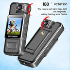 1080P High-Definition Fixed Unisex Portable Mini Body Cam - Tiny Clip-On LCD Digital Vlogging Camera Recorder with IR Night Vision, Loop Recording, Hands-Free Shooting, Screen Preview (SD Card Not Included, Outdoor Gadget)