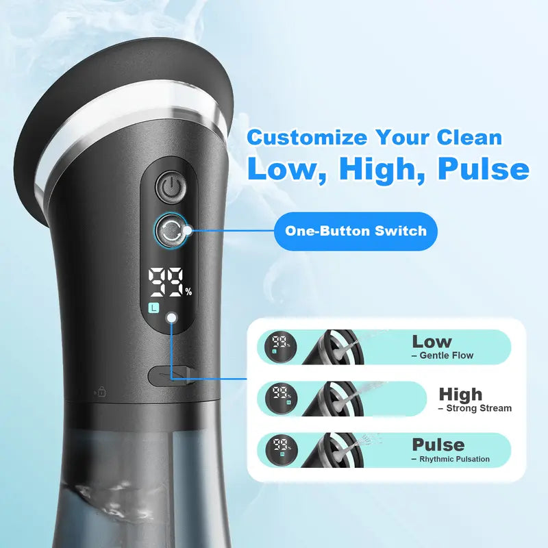 E80 Upgraded 2-in-1 Ear Wax Removal Kit with Built-in Waste Tank, Rechargeable Water Spray, 4 Pressure Settings - Safe & Effective Ear Canal Irrigation System for Earwax Removal