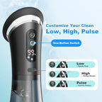 E80 Upgraded 2-in-1 Ear Wax Removal Kit with Built-in Waste Tank, Rechargeable Water Spray, 4 Pressure Settings - Safe & Effective Ear Canal Irrigation System for Earwax Removal