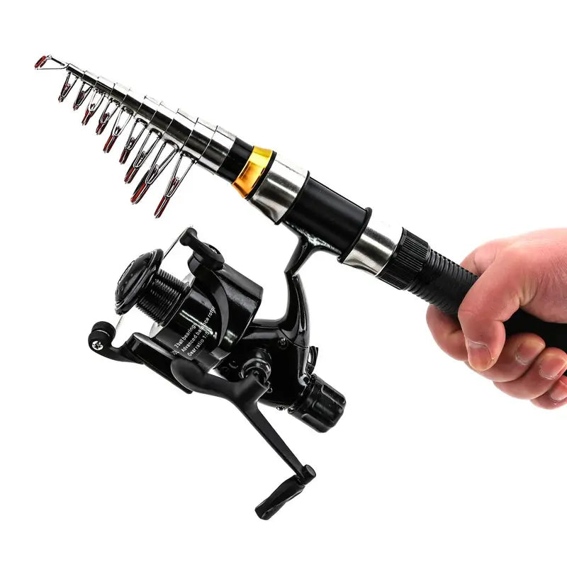 Spinning Fishing Rod & Reel Combo Set, Anti-Entanglement Fishing Pole with Accessories & Storage Bag for Outdoor Fishing, Fishing Tackle Set