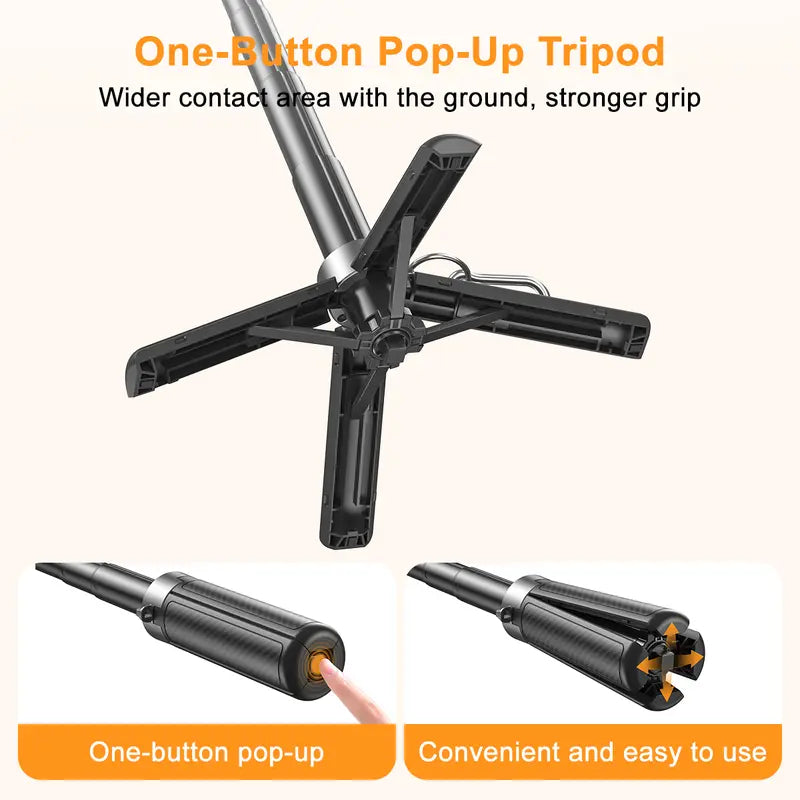 2026 Upgraded 4-in-1 Magnetic Selfie Stick with Remote for Smartphone, Cellphone, Mobile Device, 360° Rotatable, Extends to 25in, Transforms into Mini Tripod, Camera Grip, Handheld Stabilizer, Phone Stand, Camera Stand, Tripod for iPhone [Sold 573 units]