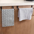 Stainless Steel Kitchen Towel Holder, 2 Counts Punch-Free Cabinet Door Back Hanging Towel Racks, Kitchen Storage Organizer, Towel Hooks, Home Organizer Hook, Convenient Hook