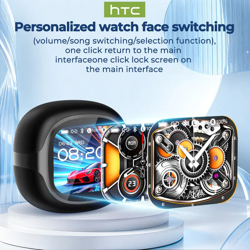 OWS Translator Bluetooth Earbuds Bluetooth 6.0 Headphones LED Multi-function Touchscreen Real-time Translation in 134 Languages Hi-Fi Sound Quality HD Calls Suitable for Entertainment, Music, Travel, and Office