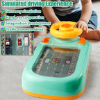 Kids Steering Wheel Racing Toy, Interactive Driving Simulator Game with Music and Lights, Electric Racing Adventure Toy for Toddlers Boys Girls