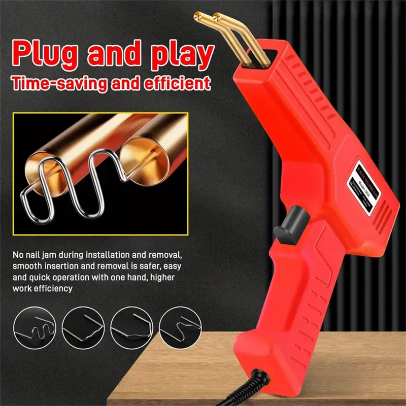 New Plastic Welder Rapid Fever Welding Repair Kit with Welding Nails + Pliers Plastic Welding Gun Used to Repair Most Plastic Cracks Repair Kit Overheating Protection