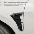 Universal Car Fender Side Vent Cover (2pcs Black TPU Rubber), Adhesive Vinyl Decal Auto Exterior Accessory with Peel-Stick Tape, 3-min No-Tool Fit, Bend-Proof Impact Guard, Glossy Sporty Styling, Shock Absorb  [Sold 948  units]
