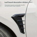 Universal Car Fender Side Vent Cover (2pcs Black TPU Rubber), Adhesive Vinyl Decal Auto Exterior Accessory with Peel-Stick Tape, 3-min No-Tool Fit, Bend-Proof Impact Guard, Glossy Sporty Styling, Shock Absorb  [Sold 948  units]