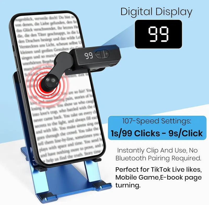 Rechargeable version Automatic Clicker - Auto Clicker Speed Tool – Fast Screen Tap Simulator for Smartphones and Controllers | Smart Trigger for Shopping, Rewards, Live Broadcast Likes and Tasks Portable Selfie（sold：945）