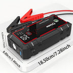 Soulor 8000mAh Portable Car Jump Starter 12V Battery Booster Power Bank with LED Emergency Light, LCD Display and Smart Jumper Cables for Cars SUVs Trucks fathersdaygift
