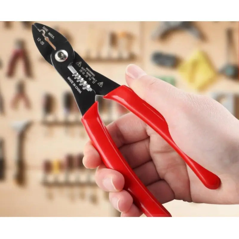 4-in-1 Multi-Function Wire Stripper Pliers, Heavy-Duty Cable Cutter, Cable Stripping Tool & Crimping Tool, Electrician Hand Tool for DIY, Repair & Construction