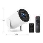 HY300Pro+ Outdoor Portable Projector Mini 4K Decoding Projector with 5G WiFi 6 & BT 5.0 720P Full HD 160 ANSI Lumens Portable Home Theater for Android Audio Bluetooth Game, Wireless Projector, Tabletop,