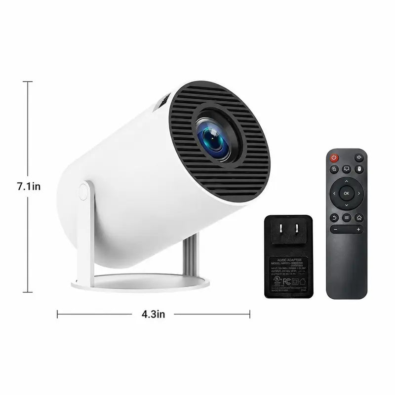 HY300Pro+ Outdoor Portable Projector Mini 4K Decoding Projector with 5G WiFi 6 & BT 5.0 720P Full HD 160 ANSI Lumens Portable Home Theater for Android Audio Bluetooth Game, Wireless Projector, Tabletop,