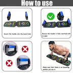 【Upgraded Version】 Push up Board, Push-up Board Training Set,28 Holes Home Push-up Training Board, Pull Bar, Chest Muscle Abdominal Muscle Training Equipment for Men & Women, Fitness Enthusiasts, Upper Body Strength, Portable Design, Ab Workout Machine
