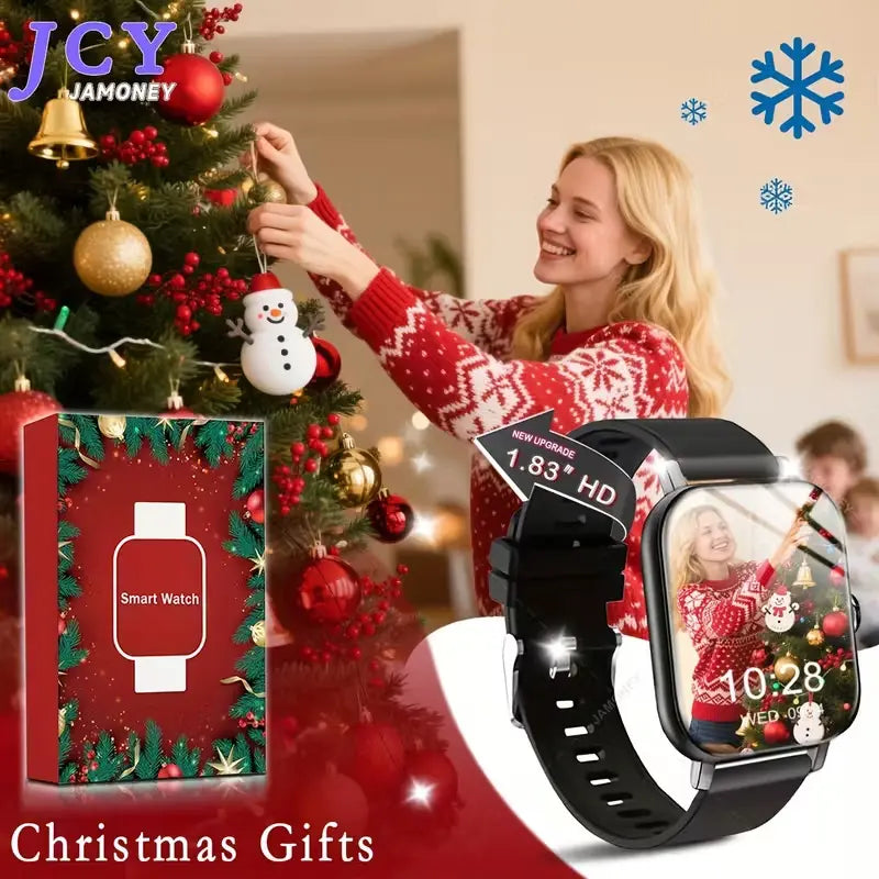 New Smartwatch (Black) Wearable Device, Outdoor Sports, Smart Watch, Wireless Talking/Dialing, Multi-Sport Mode, Call Reminder and Rejection, SMS Reminder, Message Reminder, Various APP Reminders, back to school, back to school haul [Sold 604 units]