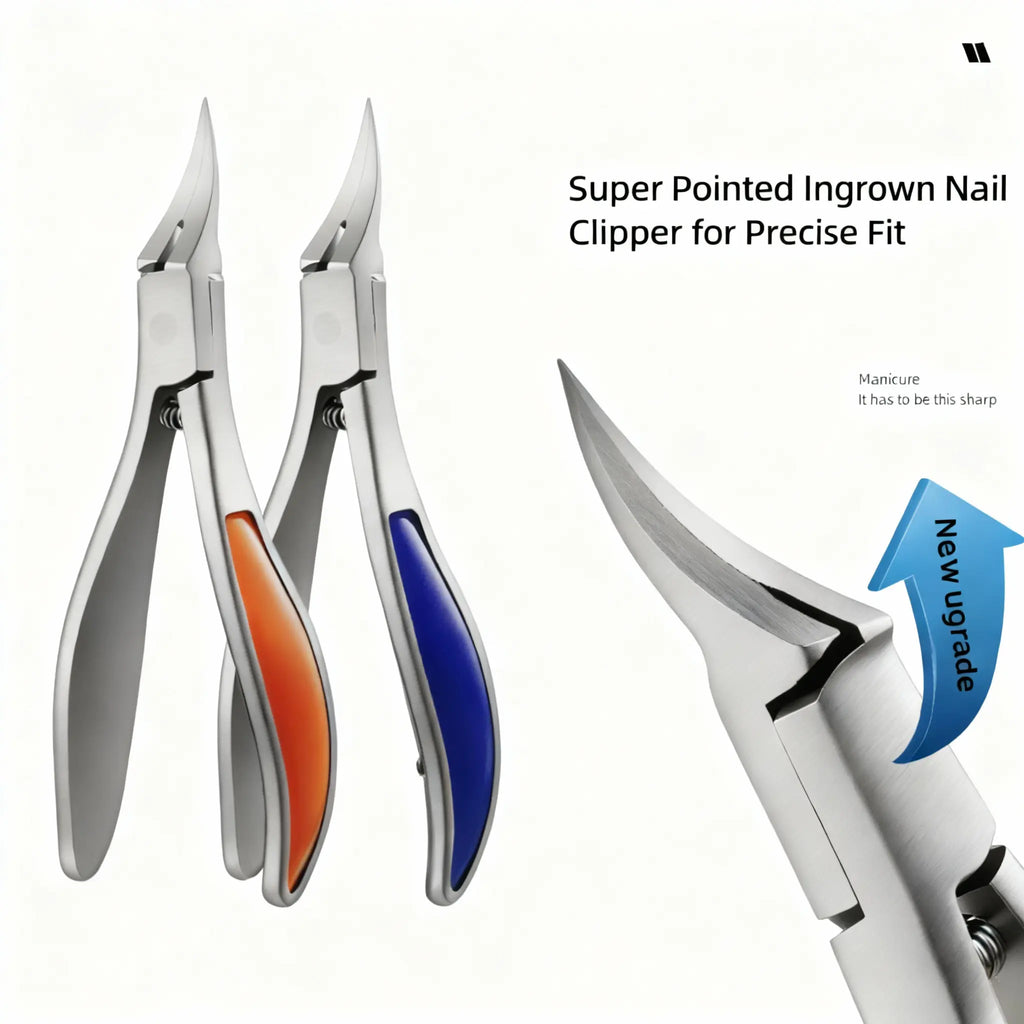 Slanted Head Beak-shaped Nail Clipper - Full Metal - For Ingrown & Toe Nails