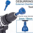 Deburring External Chamfer Tool with Tungsten Carbide Blade, Deburring Drill Bit Attachment, Remove Burrs for Copper Steel Aluminum, Bolt Thread Repair Tool Quick （1,000+ sold）