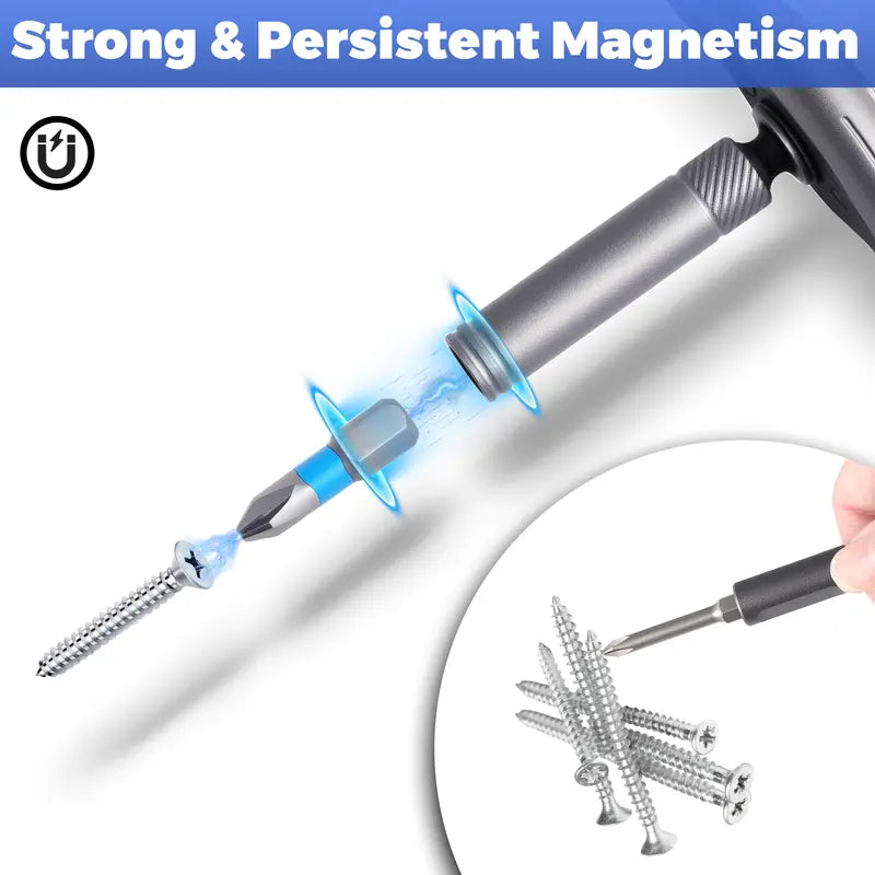 24 in 1 DIY Screwdriver Set,1 Set Switchable Screwdriver Shape Magnetic Screwdriver,Compact and Portable Ratchet Screwdriver Set,Multifunctional Drill Bit Set,Detachable T-shaped Ratchet Handle Hardware,Precision Screwdriver Tool Kit,Home Repair Tool Box