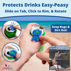 Avant Grub Beverage Barricade - Easy Tab Opener & Drink Protector, Colorful 12-Pack, Shields Soda/Beer from Bugs & Dust, Ideal for Parties, BBQs, Beach Kitchen Utensils