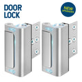 2-Pack Heavy-Duty Aluminium Anti-Force Antitheft Lock Latches & Bolts, Mechanical Door Blockers for Burglary Protection, Back to School Security Door Hardware   [Sold 1000+ units]