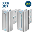 2-Pack Heavy-Duty Aluminium Anti-Force Antitheft Lock Latches & Bolts, Mechanical Door Blockers for Burglary Protection, Back to School Security Door Hardware   [Sold 1000+ units]