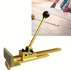 Heavy-Duty Metal Flooring Tool Pull Rod with Adjustable Handle, Gloves Included for Wooden Floor Installation Projects, Durable Structure Ideal for Gifting