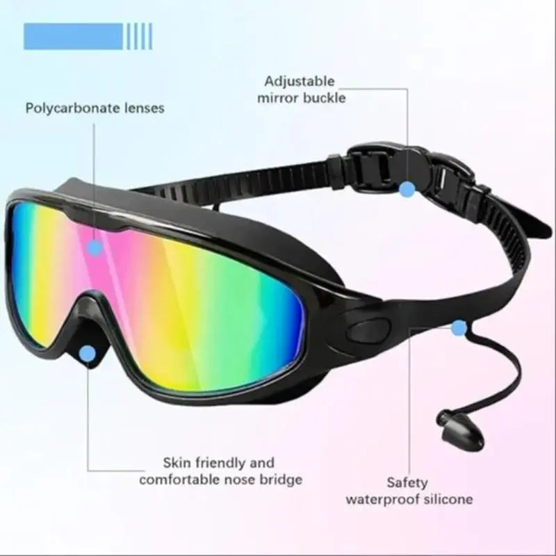 Anti-fog Swimming Goggles, Anti-UV Swimming Goggles, Swim Glasses for Men Women Youth, Water Sports Equipmen