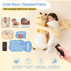 Giraffe Baby Soothing Pillow, Ultra-Soft Cotton Snuggle Sleep Cushion for Newborns, 3 Adjustable Modes with Remote, Maternity Support, Perfect Baby Shower & Birthday Gift Box