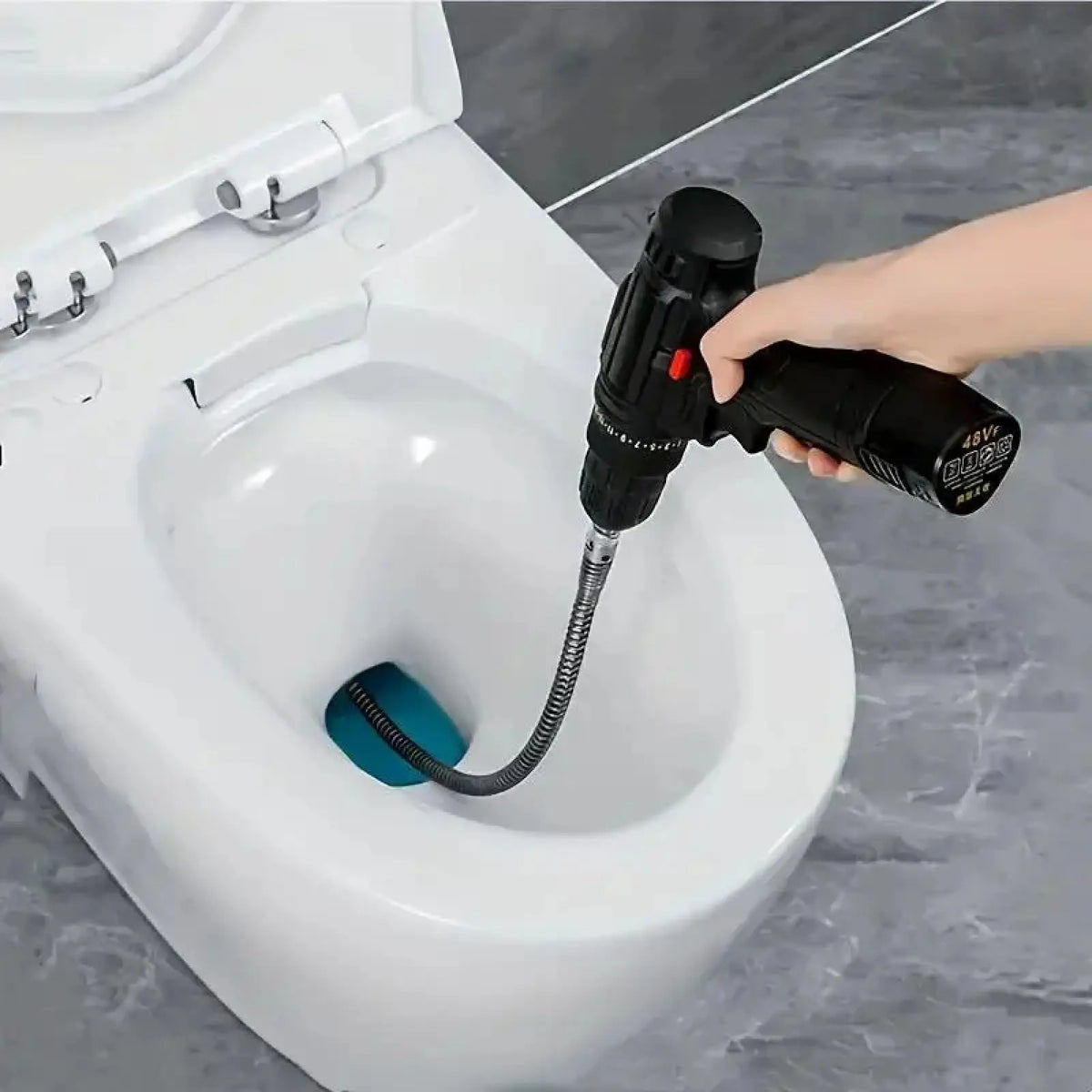 Electric Pipe Dredging Device without Machine, 1 Count Toilet Clog Dredging Tool, Kitchen Sewer Dredging Tool, Bathroom & Toilet Cleaning Supplies, Plumbing Tool [Sold 728 units]