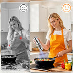 【New】HomeHacks Electric Salt & Pepper Grinder Sets （2PCS）- LED Light,Rechargeable, Freely adjustable grind size(6 Settings) , One button,One hand,Huge upgrade, for Home Kitchen & BBQ